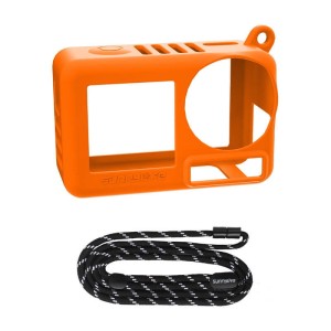 Silikonowe etui z paskiem Sunnylife OA5-BHT885-C do OSMO ACTION 5 PRO (pomarańczowy)
