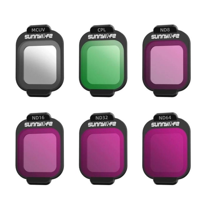 Filtry MCUV, CPL, ND8, ND16, ND32, ND64 Sunnylife do DJI Flip