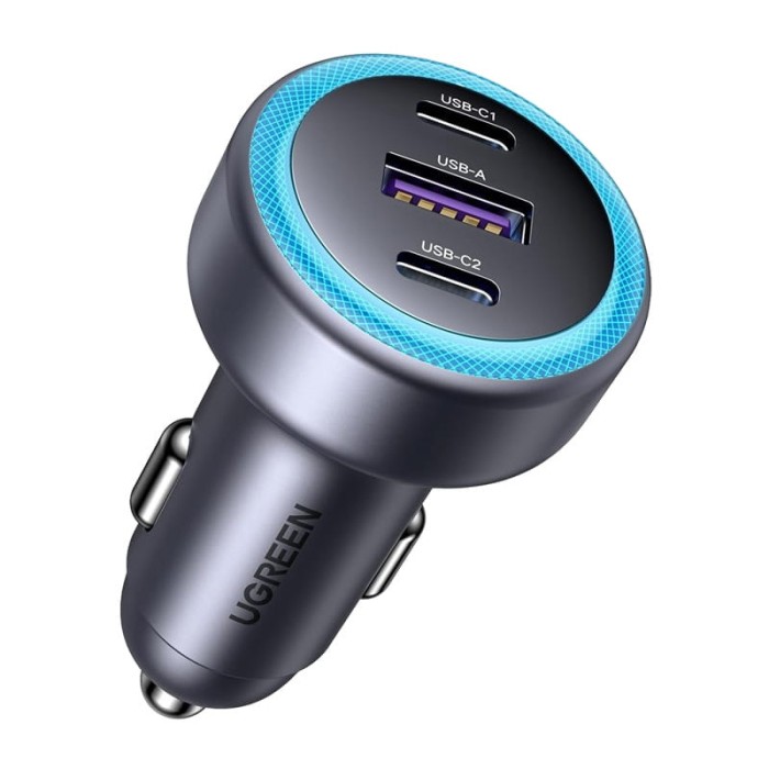Ładowarka samochodowa UGREEN EC307, USB + 2X USB-C, 30W