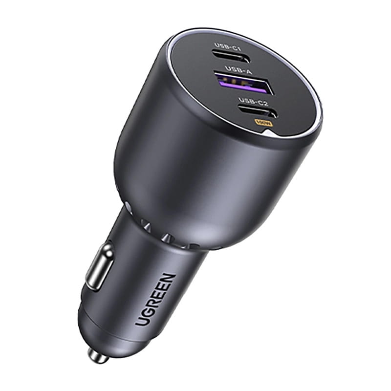 Ładowarka samochodowa UGREEN EC705, USB + 2x USB-C, 130W + kabel 1m 5A