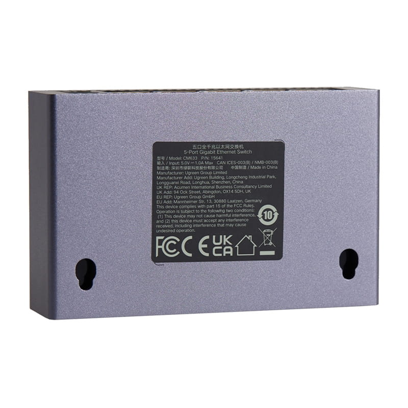 Przełącznik Switch UGREEN CM633 5-portowy GigaBit Ethernet