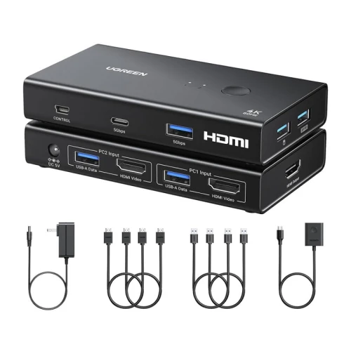 Przełącznik Switch KVM UGREEN AK502 2w1 HDMI 2.0