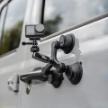 Uchwyt do kamer sportowych PGYTECH trójramienny z mocowaniem Suction Cup.webp