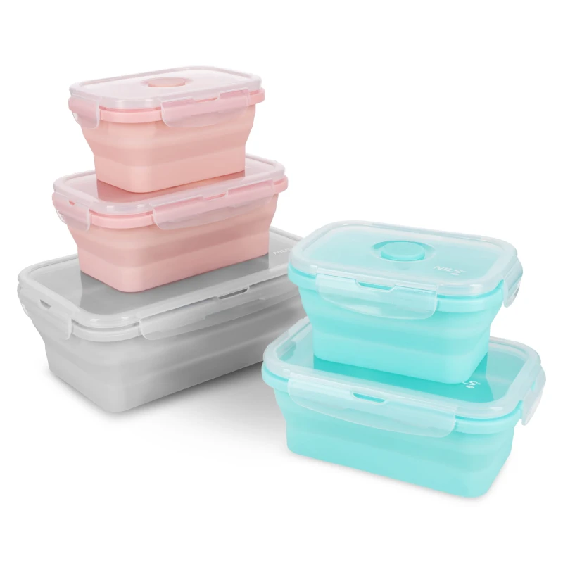 POJEMNIK / LUNCH BOX SKŁADANY SZARY 1200ML NILS CAMP NC4105