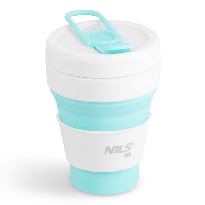 KUBEK SILIKONOWY SKŁADANY 355ML MIĘTOWY NILS CAMP NC4103