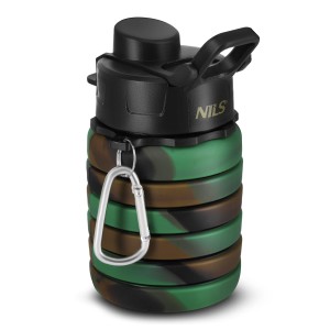 BIDON SILIKONOWY SKŁADANY 500ML ZIELONY NILS NC4106