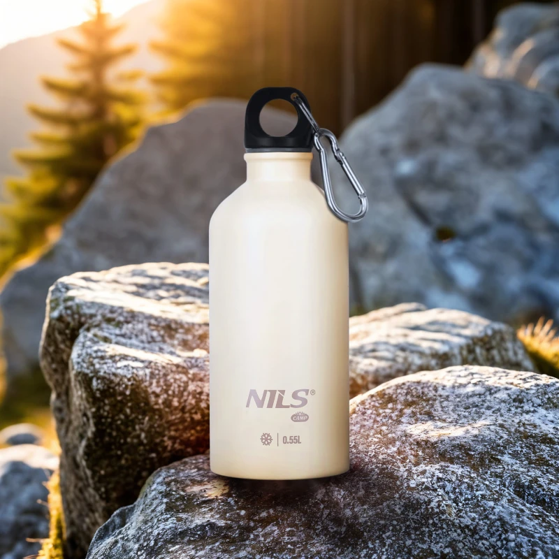 BUTELKA TURYSTYCZNA 550ML BEŻOWA NILS CAMP NC3801