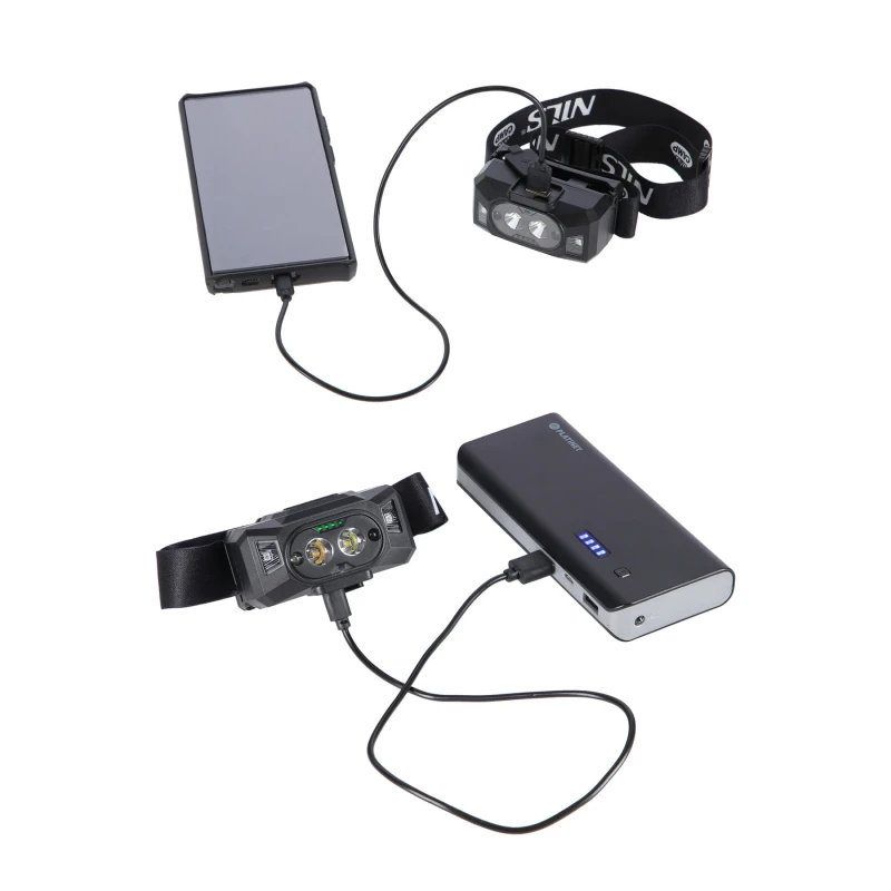 LATARKA CZOŁOWA USB 600 LM NILS CAMP NC0008