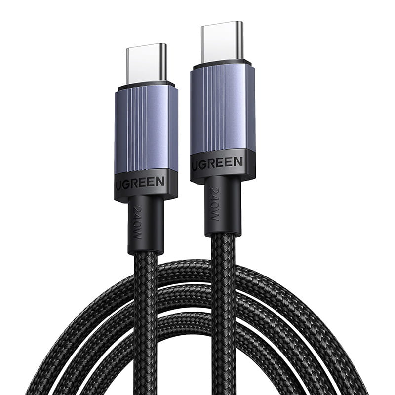 Kabel USB-C do USB-C Ugreen L528, 100 W, 0.5m (szary)