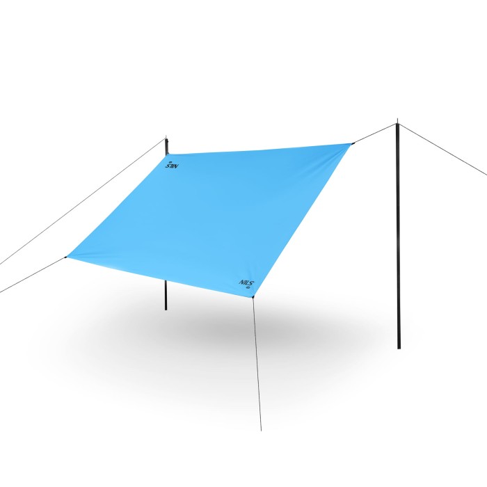 TARP PŁACHTA BIWAKOWA KEMPINGOWA 230X140 CM NIEBIESKI NILS CAMP NC17111