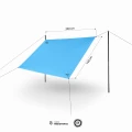 TARP PŁACHTA BIWAKOWA KEMPINGOWA 230X140 CM NIEBIESKI NILS CAMP NC17111