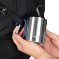 KUBEK KEMPINGOWY Z KARABIŃCZYKIEM 300 ML STAL NIERDZEWNA NIEBIESKI NILS CAMP NC17110