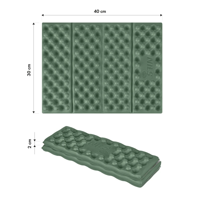KARIMATA KEMPINGOWA DO SIEDZENIA Z PODBICIEM ALUMINIOWYM +IXPE 40 CM ZIELONA NILS CAMP NC17105