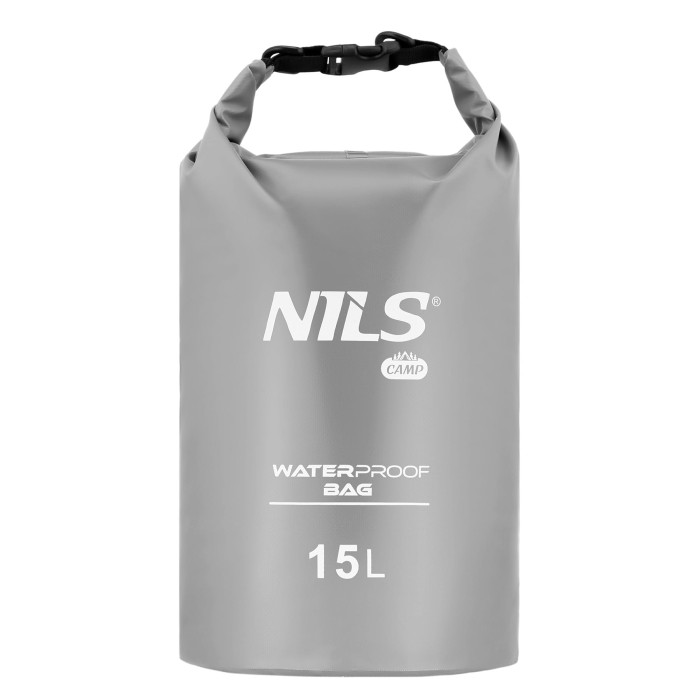 WOREK WODOODPORNY SZARY 15L NILS CAMP NC1703