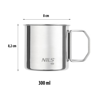 ZESTAW CZTERECH KUBKÓW ZE STALI NIERDZEWNEJ NILS CAMP NC176
