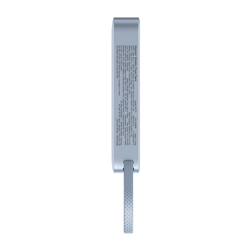 Powerbank magnetyczny 10000mAh Ugreen MagFlow PB773, Qi2 25W (szary)