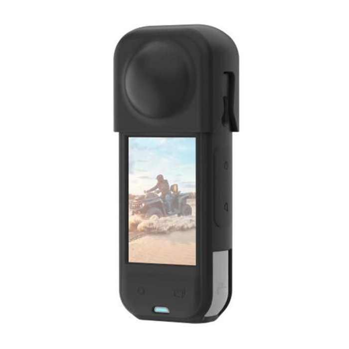 Silikonowe etui ochronne PULUZ z osłoną obiektywu do Insta360 X5 (czarne)