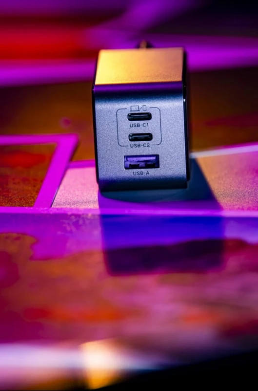 Ładowarka sieciowa Ugreen Nexode Air 65W, USB + 2x USB-C (szara)