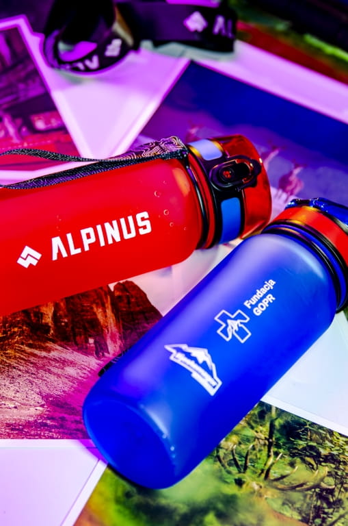 Butelka trytanowa Alpinus Trysil GOPR EDITION 650ml niebiesko-czerwona