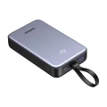 Powerbank 20000mAh Ugreen PB505, USB + USB-C, wbudowany kabel, 20W (szary)