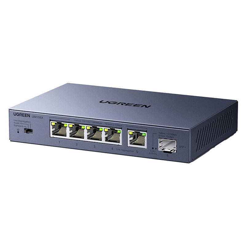 Przełącznik sieciowy Ugreen CM753, 6-portowy, 2.5 Gigabit Ethernet