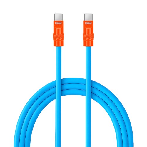 Kabel Newell USB-C - USB-C 100 W, 2 m, silikonowy, niebiesko-pomarańczowy_02_HD.jpg