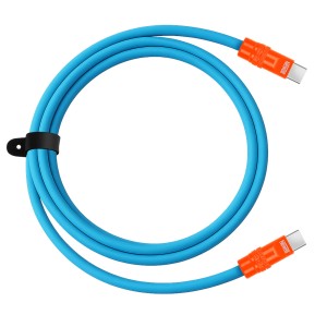 Kabel Newell USB-C - USB-C 100 W, 2 m, silikonowy, niebiesko-pomarańczowy_03_HD.jpg