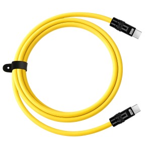 Kabel Newell USB-C - USB-C 100 W, 2 m, silikonowy, żółto-czarny_03_HD.jpg