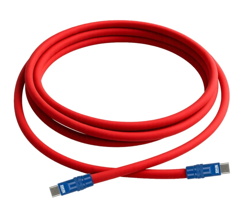 Kabel Newell USB-C - USB-C 100 W, 2 m, silikonowy, czerwono-granatowy_01_HD.jpg