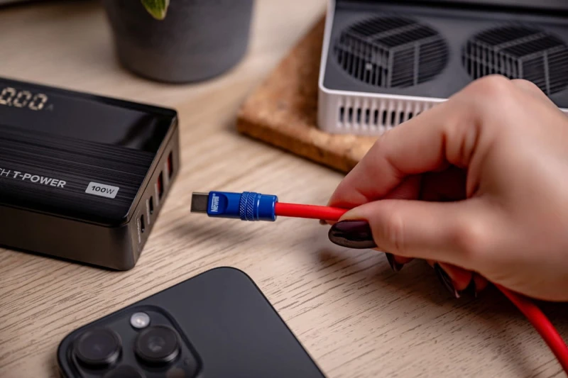 Kabel Newell USB-C - USB-C 100 W, 2 m, silikonowy, czerwono-granatowy_06_HD.jpg