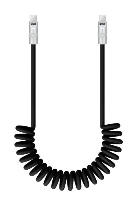 Kabel Newell USB-C - USB-C 100 W, 1,5 m, silikonowy, spiralny, czarny_02_HD.jpg