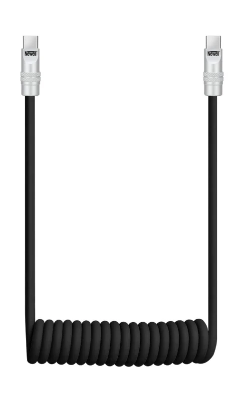 Kabel Newell USB-C - USB-C 100 W, 1,5 m, silikonowy, spiralny, czarny_01_HD.jpg