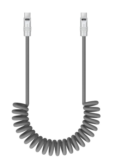 Kabel Newell USB-C - USB-C 100 W, 1,5 m, silikonowy, spiralny, szary_02_HD.jpg