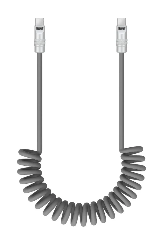 Kabel Newell USB-C - USB-C 100 W, 1,5 m, silikonowy, spiralny, szary_02_HD.jpg
