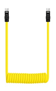 Kabel Newell USB-C - USB-C 100 W, 1,5 m, silikonowy, spiralny, żółto-czarny_01_HD.jpg