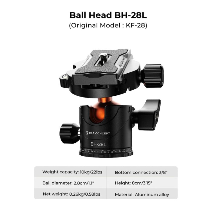 Statyw K&F Concept K254A3 z głowicą kulową BH-28L_02_HD.jpg