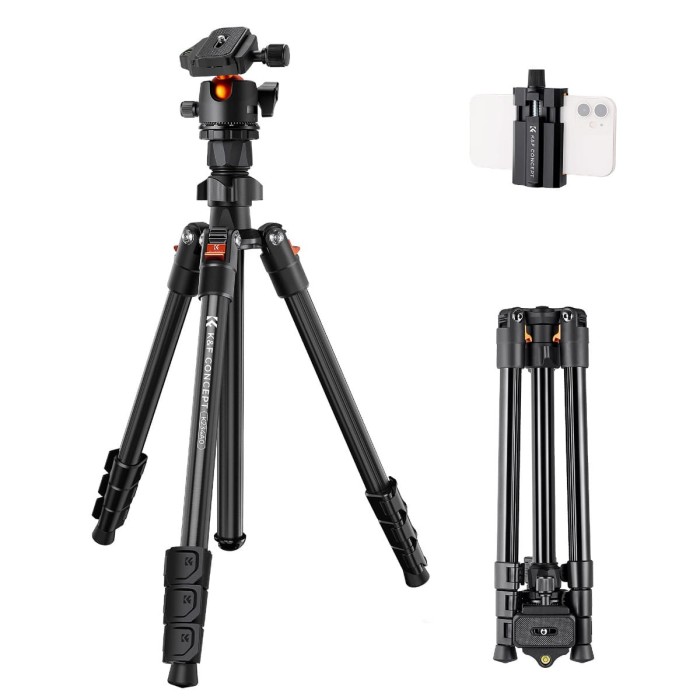 Statyw K&F Concept K234A0 z głowicą kulową BH-28L i uchwytem na telefon_04_HD.jpg