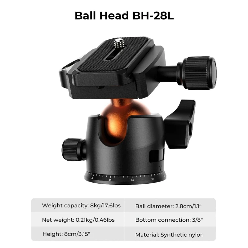 Statyw K&F Concept K234A0 z głowicą kulową BH-28L i uchwytem na telefon_10_HD.jpg