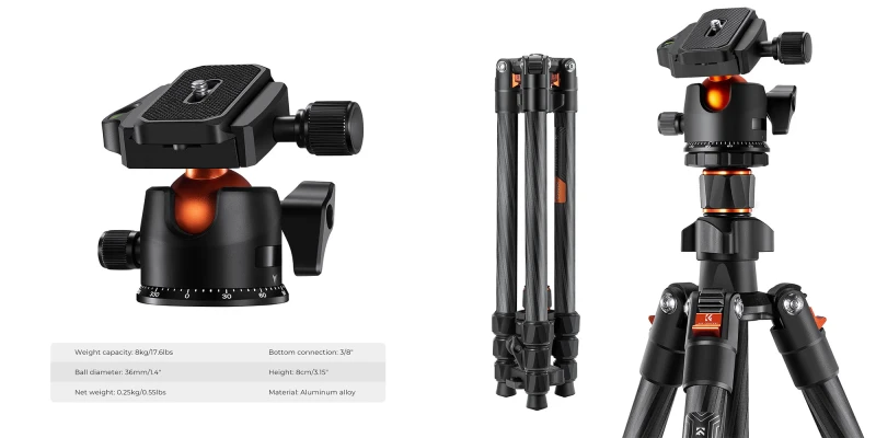 Grafika - Statyw K&F Concept K-series K254C2 z głowicą kulową_07.jpg