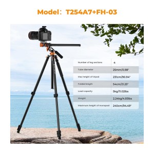 Statyw video K&F Concept T254A7 z głowicą FH-03_04_HD.jpg