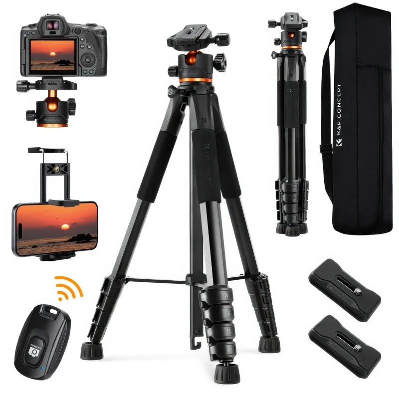 Statyw K&F Concept S255A3 z głowicą kulową BH-36 i uchwytem na telefon_03_HD.jpg