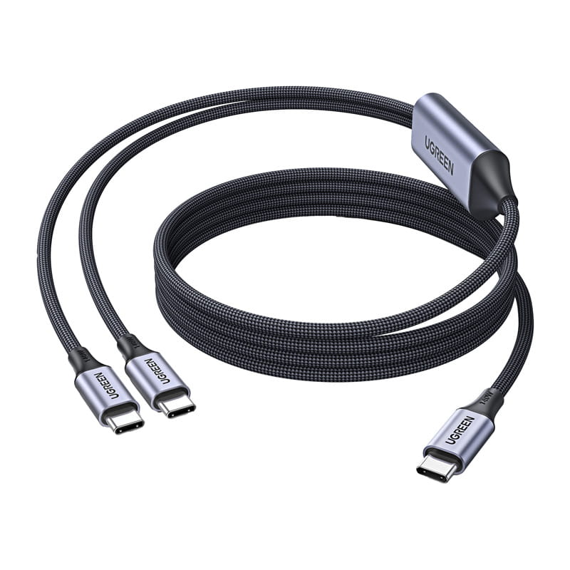 Kabel 2w1 USB-C do 2x USB-C Ugreen L533, 140W, 480 Mbps, 2m