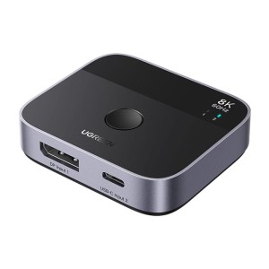 Switch / przełącznik 2w1 DisplayPort + USB-C Ugreen AW701, 2 in 1 out, 8K 60Hz