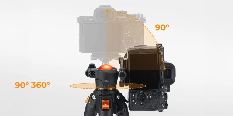 Grafika - Statyw K&F Concept O235A1 z głowicą kulową BH-40 i uchwytem na telefon_08.jpg
