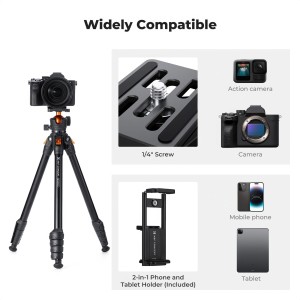 Statyw K&F Concept O235A1 z głowicą kulową BH-40 i uchwytem na telefon_09_HD.jpg