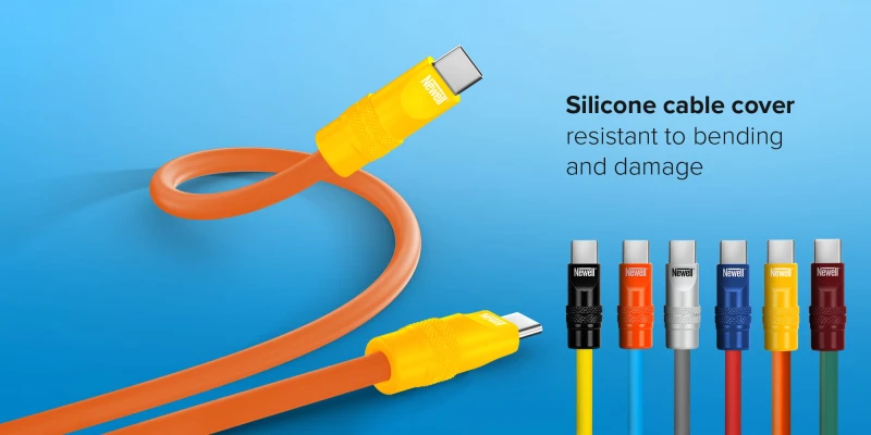 Grafika - Kabel Newell USB-C - USB-C 100 W, 1,5 m, silikonowy, spiralny, pomarańczowo-żółty_04.jpg