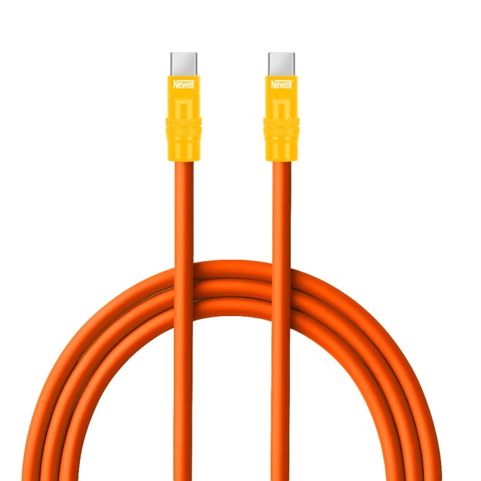 Kabel Newell USB-C - USB-C 100 W, 2 m, silikonowy, pomarańczowo-żółty_02_HD.jpg