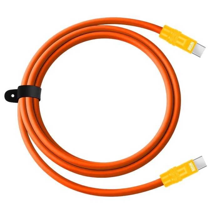 Kabel Newell USB-C - USB-C 100 W, 2 m, silikonowy, pomarańczowo-żółty_03_HD.jpg