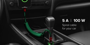 Grafika - Kabel Newell USB-C - USB-C 100 W, 1,5 m, silikonowy, spiralny, zielono-bordowy_06.jpg