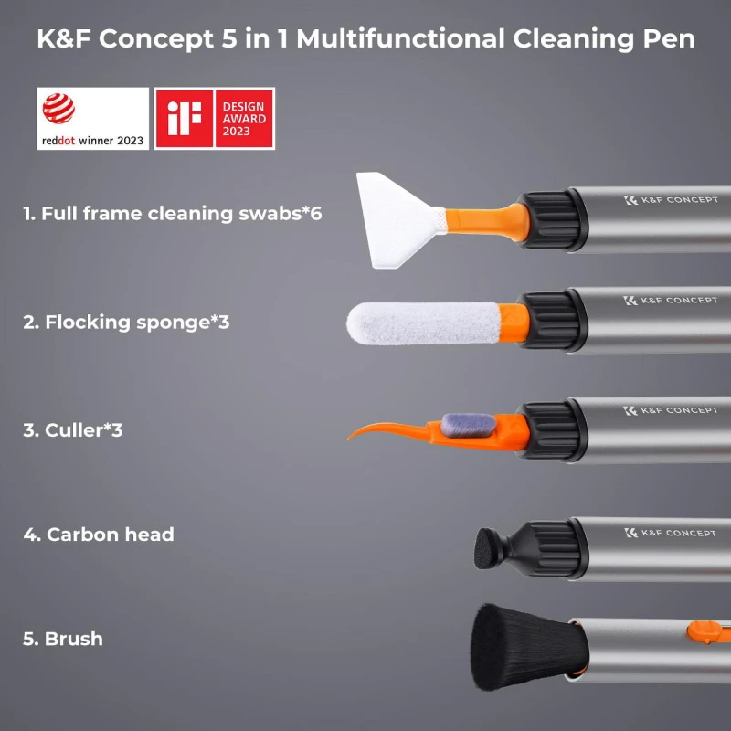 Zestaw czyszczący K&F Concept Versatile Swith Cleaning Pen Kit do matryc pełnoklatkowych_03_HD.jpg